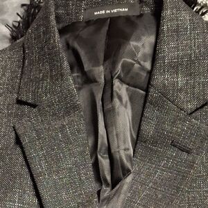 Kenneth Cole Men's Dark Charcoal Textured Blazer